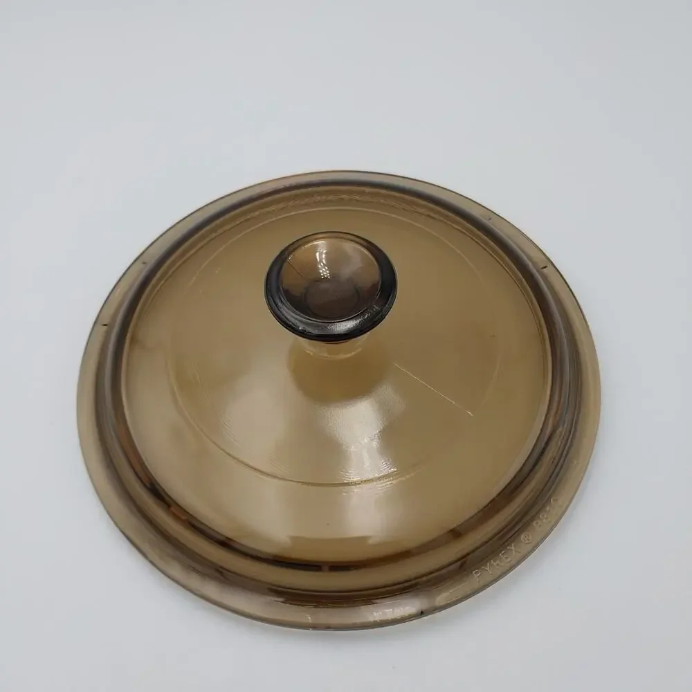 Pyrex Corning Ware Visions P81C Amber Glass LID ONLY 6
